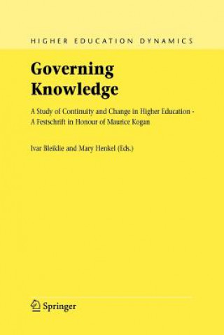 Kniha Governing Knowledge Ivar Bleiklie