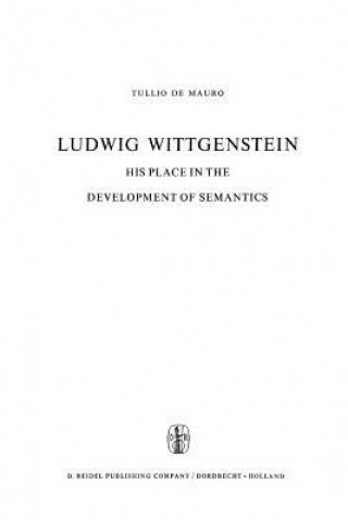 Könyv Ludwig Wittgenstein T. De Mauro