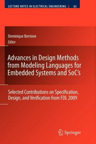 Książka Advances in Design Methods from Modeling Languages for Embedded Systems and SoC's Dominique Borrione