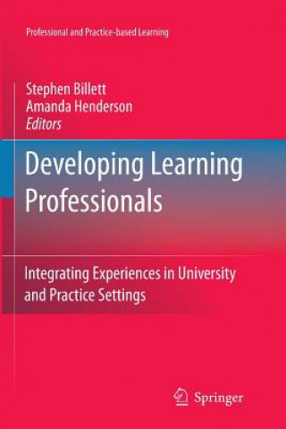 Carte Developing Learning Professionals Stephen Billett