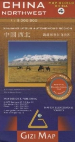 Tlačovina China Northwest geographical Xinjiang Uygur autonomous Regio 