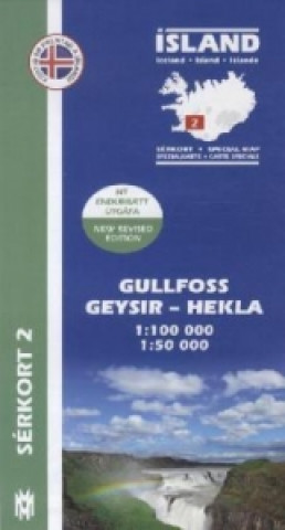 Tiskovina Gullfoss - Geysir - Hekla - Iceland Trekking & Driving Map 2 - 1:100 000 & 1:50 000 