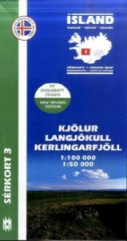 Nyomtatványok Island - Sérkort Kjölur, Langjökull, Kerlingarfjöll 