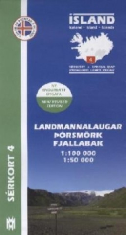 Tiskovina Island - Sérkort Landmannalaugar, Pórsmörk, Fjallabak. Iceland / Islande 