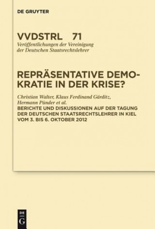 Książka Repräsentative Demokratie in der Krise? Christian Walter