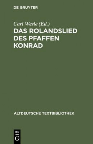 Knjiga Rolandslied Des Pfaffen Konrad Carl Wesle