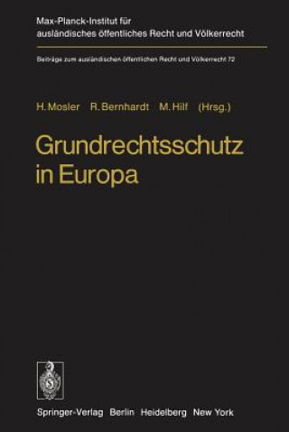 Buch Grundrechtsschutz in Europa H. Mosler