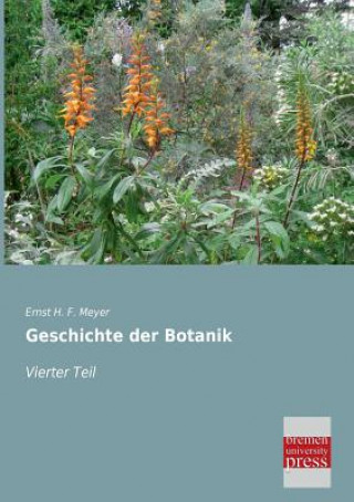 Книга Geschichte Der Botanik Ernst H. F. Meyer