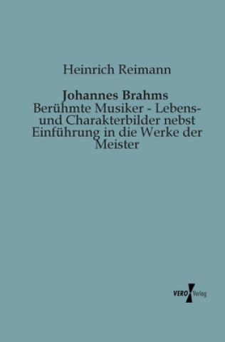 Kniha Johannes Brahms Heinrich Reimann