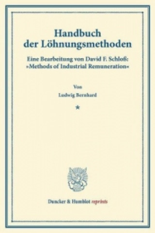 Buch Handbuch der Löhnungsmethoden. David F. Schloß