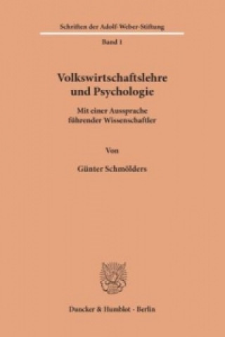 Book Volkswirtschaftslehre und Psychologie. Günter Schmölders