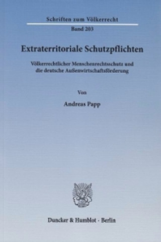 Kniha Extraterritoriale Schutzpflichten. Andreas Papp