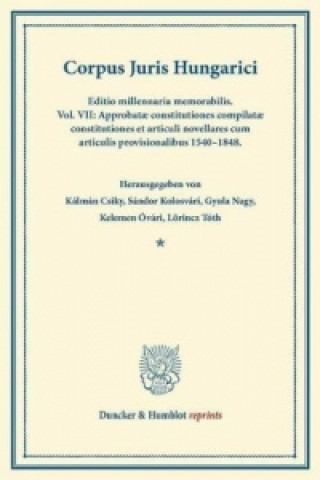 Könyv Corpus Juris Hungarici. Kálmán Csiky