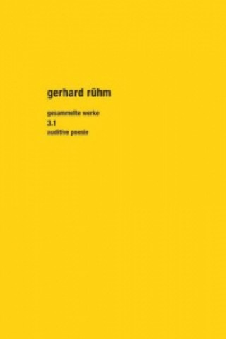 Knjiga Auditive Poesie Gerhard Rühm