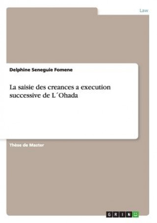 Carte saisie des creances a execution successive de l' Ohada Delphine Seneguie Fomene