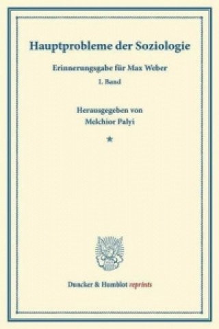 Livre Hauptprobleme der Soziologie. Melchior Palyi