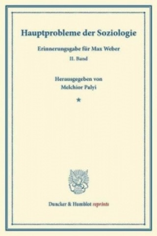 Kniha Hauptprobleme der Soziologie. Melchior Palyi