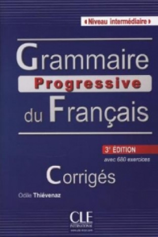 Carte Grammaire progressive du Français, Niveau intermédiaire (3ème édition), Livret de corrigés 