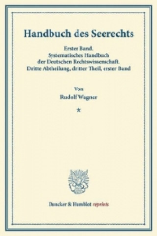 Kniha Handbuch des Seerechts. Rudolf Wagner