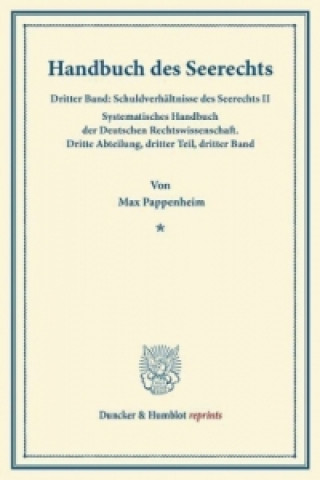 Buch Handbuch des Seerechts. Max Pappenheim