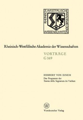 Kniha Das Programm Der Stanza Della Segnatura Im Vatikan Herbert  von Einem