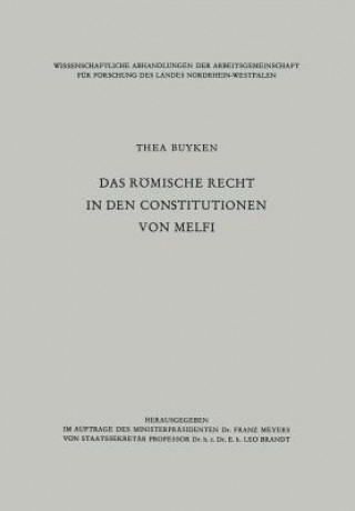 Carte Das R mische Recht in Den Constitutionen Von Melfi Thea  von der Lieck-Buyken