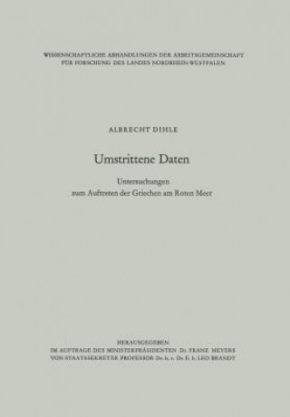 Kniha Umstrittene Daten Albrecht Dihle