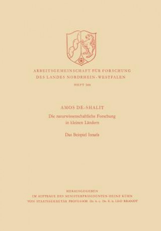 Könyv Die Naturwissenschaftliche Forschung in Kleinen L ndern Amos De-Shalit