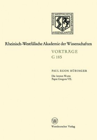 Книга Die Letzten Worte Papst Gregors VII Paul Egon Hübinger