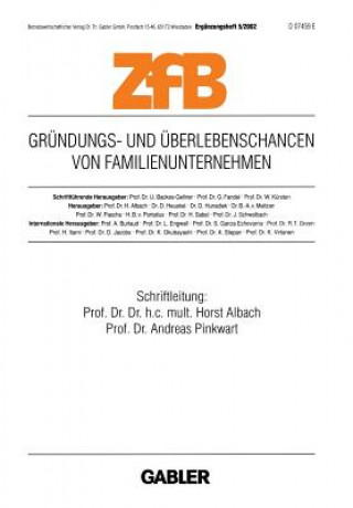 Kniha Gr ndungs- Und  berlebenschancen Von Familienunternehmen Horst Albach