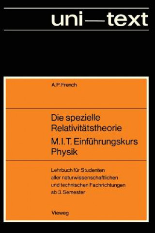 Książka Die Spezielle Relativit tstheorie M.I.T. Einf hrungskurs Physik Anthony P. French