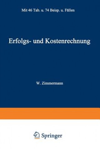 Книга Erfolgs- Und Kostenrechnung Werner Zimmermann