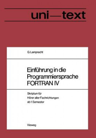 Książka Einf hrung in Die Programmiersprache FORTRAN IV Lamprecht Günther