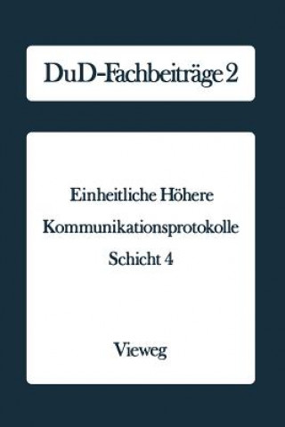 Kniha Einheitliche Höhere Kommunikationsprotokolle, 1 undesministerium des Innern (Hrsg.)