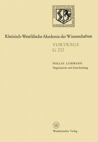Kniha Organisation Und Entscheidung Niklas Luhmann