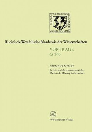 Buch Leibniz Und Die Neuhumanistische Theorie Der Bildung Des Menschen Clemens Menze