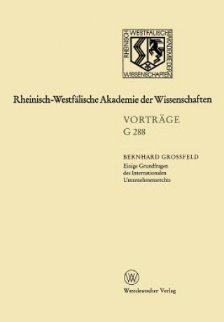 Könyv Einige Grundfragen Des Internationalen Unternehmensrechts Bernhard Großfeld