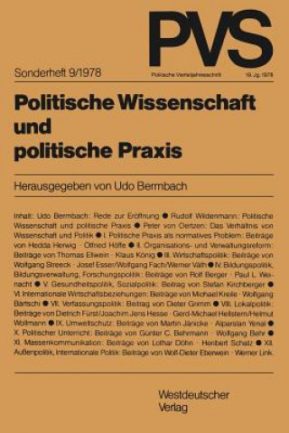 Kniha Politische Wissenschaft Und Politische Praxis Udo Bermbach