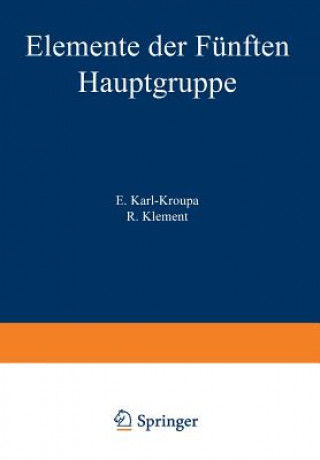Libro Elemente Der Funften Hauptgruppe E. Karl-Kroupa