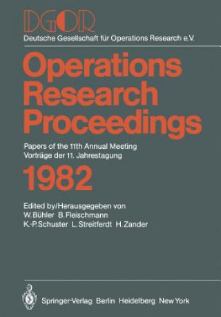 Kniha DGOR Papers of the 11th Annual Meeting Vortrage Der 11. Jahrestagung W. Bühler