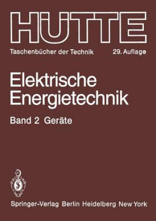 Kniha Elektrische Energietechnik, 1 W. Böning