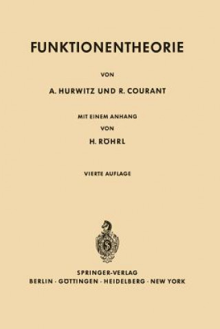 Βιβλίο Vorlesungen  ber Allgemeine Funktionentheorie Und Elliptische Funktionen Adolf Hurwitz