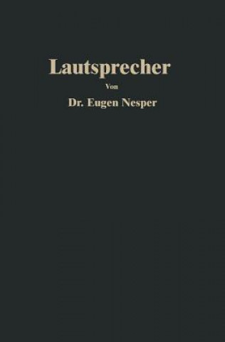 Kniha Lautsprecher Eugen Nesper