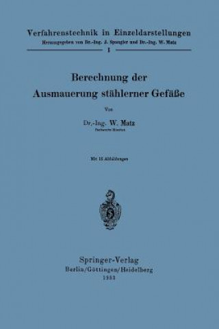 Book Berechnung Der Ausmauerung St hlerner Gef  e Werner Matz