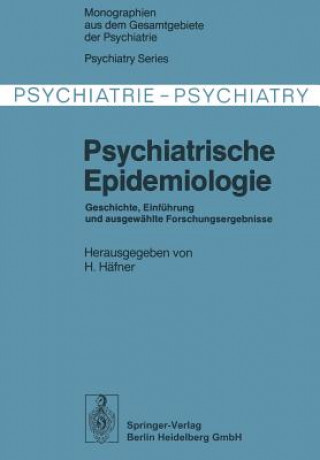 Book Psychiatrische Epidemiologie H. Häfner