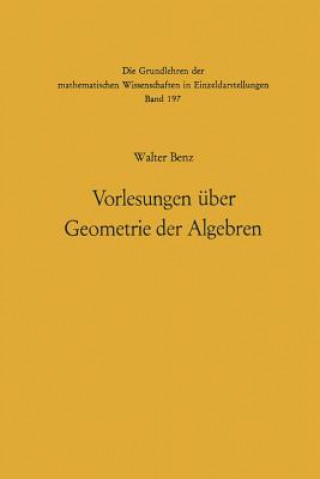 Könyv Vorlesungen über Geometrie der Algebren, 1 Walter Benz