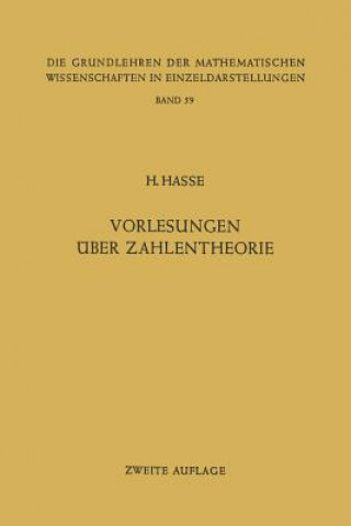 Carte Vorlesungen über Zahlentheorie, 1 Helmut Hasse