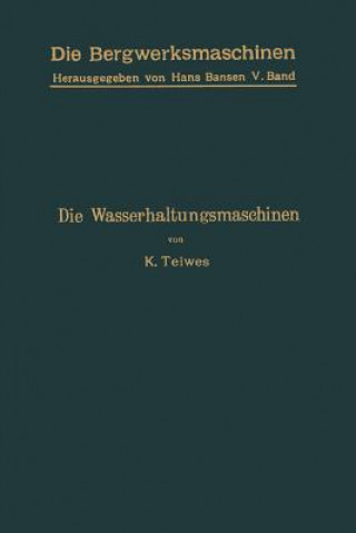 Kniha Die Wasserhaltungsmaschinen Karl Teiwes