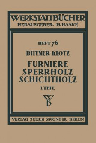 Livre Furniere -- Sperrholz Schichtholz Joachim Bittner