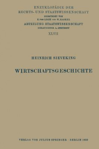 Kniha Wirtschaftsgeschichte Heinrich Sieveking